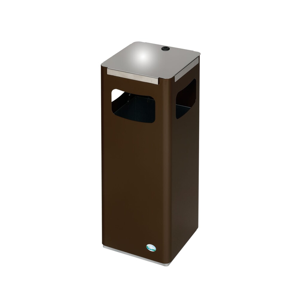 Productafbeelding nr. 2: VAR® afvalscheidingsbak WSG 25R, voor de buitenruimte, met 3 inwerpopeningen, volume 22 liter, sepiabruin