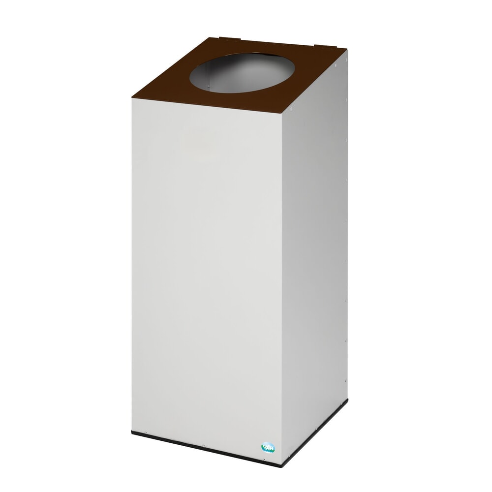 Productafbeelding nr. 2: VAR® afvalscheidingsbak WSG 38, met klemring en ronde inwerpopening, lichtgrijs, sepiabruin