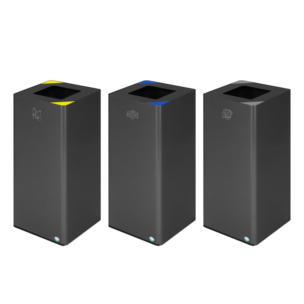 Productafbeelding nr. 4: VAR® afvalscheidingsbak WSG Quadro 118, met 4 kleurhoeken om zelf te kleven