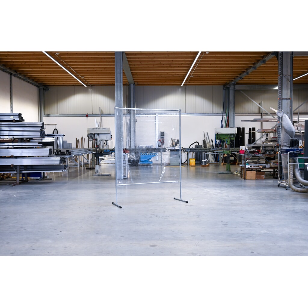 Beschermingswand, bxh 1.400 x 2.000 mm, transparant Productafbeelding nr. 2: Beschermingswand, bxh 1.400 x 2.000 mm, transparant
