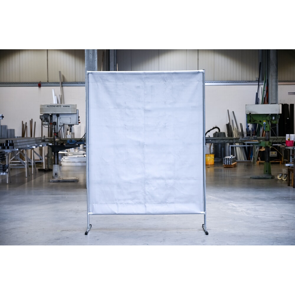 Product afbeelding: Lasbeschermingswand, hitte-/spatbeschermingsdeken volgens DIN EN 13501-1, bxh 1.400 x 2.000 mm, grijs/zilver