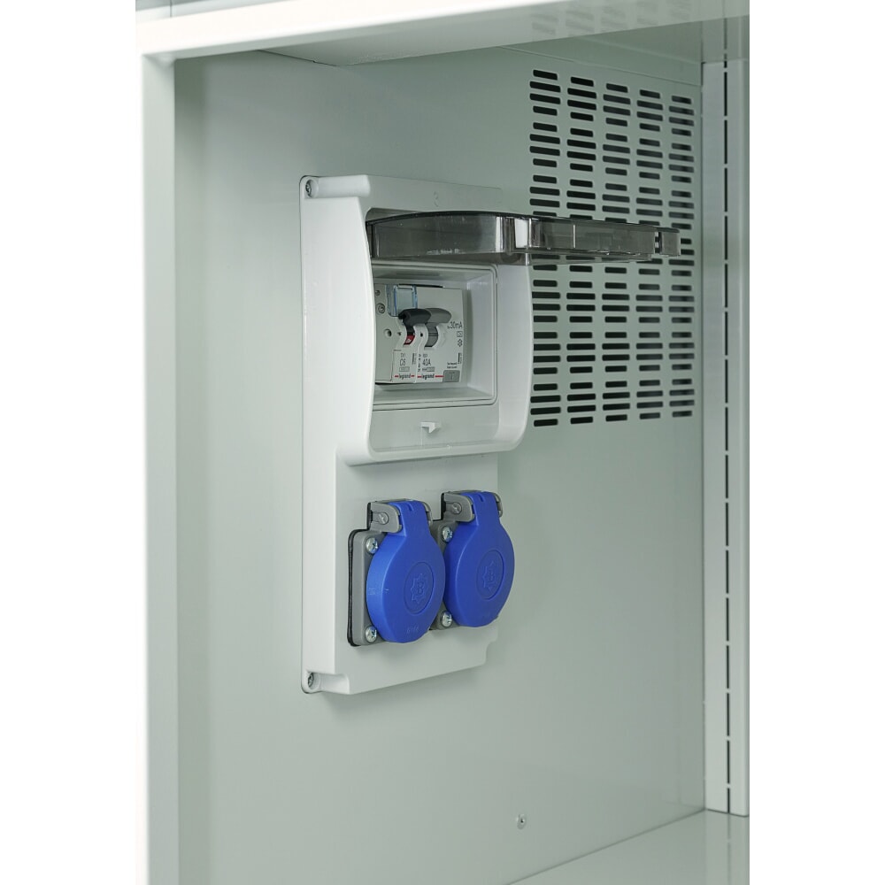 Productafbeelding nr. 3: Thur Metall acculaadkast, Outdoor IP 44, hxbxd 2000 mm x 600 mm x 500 mm, sleutelslot, lichtblauw