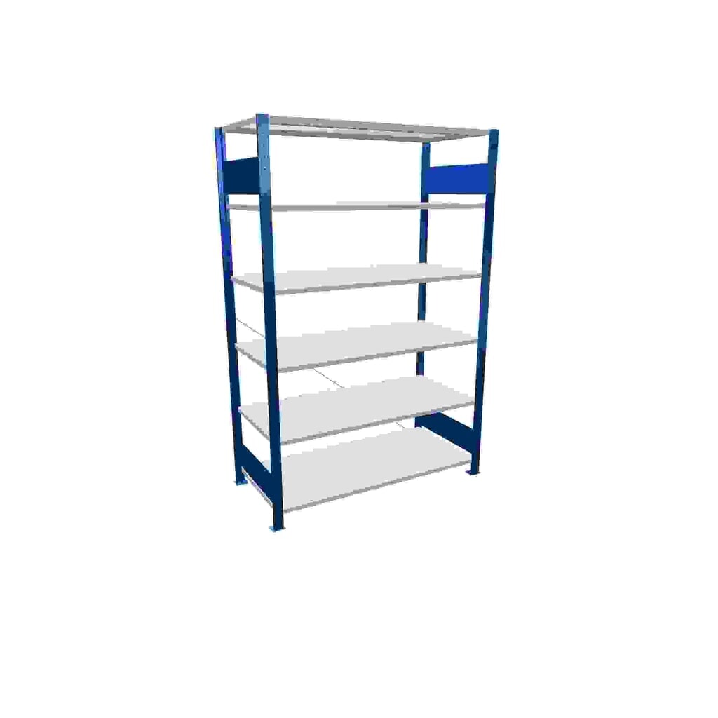 Legbordrek SCHULTE, gentiaanblauw / lichtgrijs, met 6 legborden van plaatstaal, vaklast 150 kg, hxbxd 2.000 x 1.360 x 636 mm Product afbeelding: Legbordrek SCHULTE, gentiaanblauw / lichtgrijs, met 6 legborden van plaatstaal, vaklast 150 kg, hxbxd 2.000 x 1.360 x 636 mm