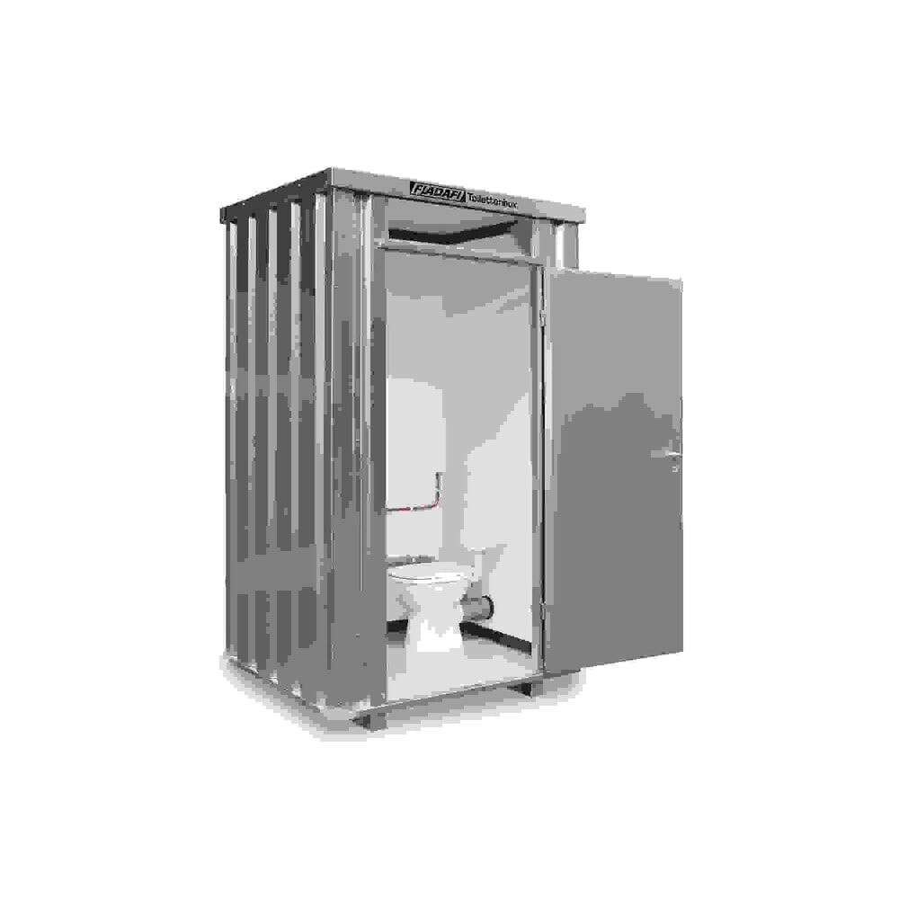Product afbeelding: Toiletbox FLADAFI® TB 2701, verzinkt, gemonteerd, met indeling, enkele draaideur, centraal in de brede zijde