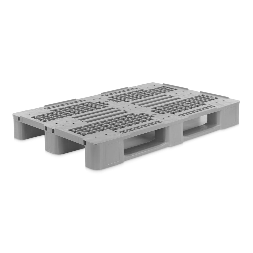 Alpha EURO-kunststofpallet, polyethyleen, grijs Product afbeelding: Alpha EURO-kunststofpallet, polyethyleen, grijs