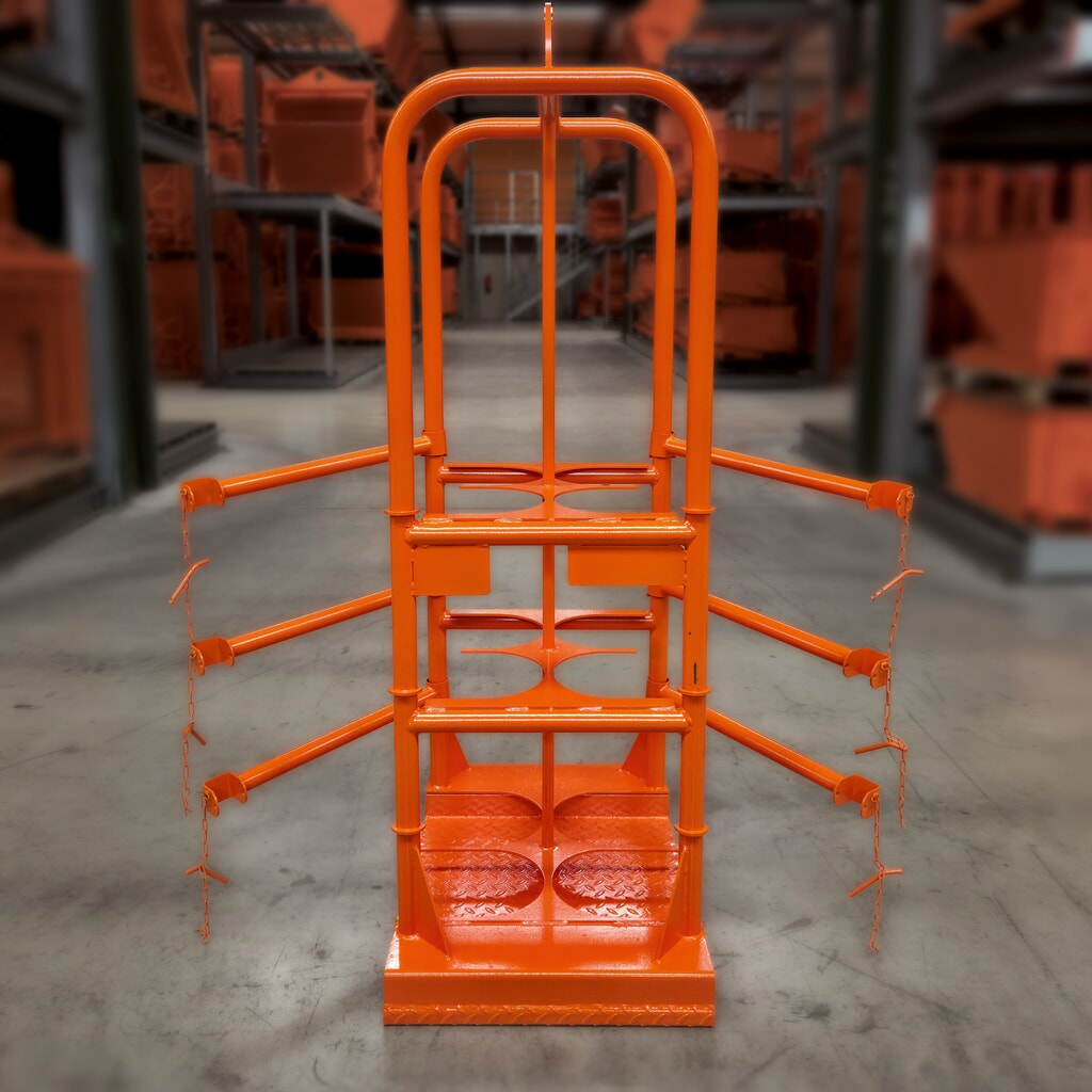 Gasflessenopslag Eichinger®, 4 flessen Ø 250 mm, zuiver oranje Productafbeelding nr. 3: Gasflessenopslag Eichinger®, 4 flessen Ø 250 mm, zuiver oranje