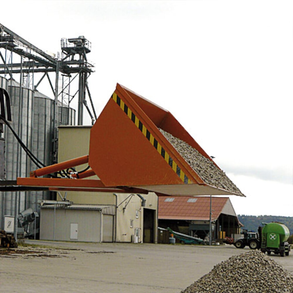 Productafbeelding nr. 5: Schepbak Eichinger® met hydraulisch kantelmechanisme, 1.600 kg, 500 liter zuiver oranje