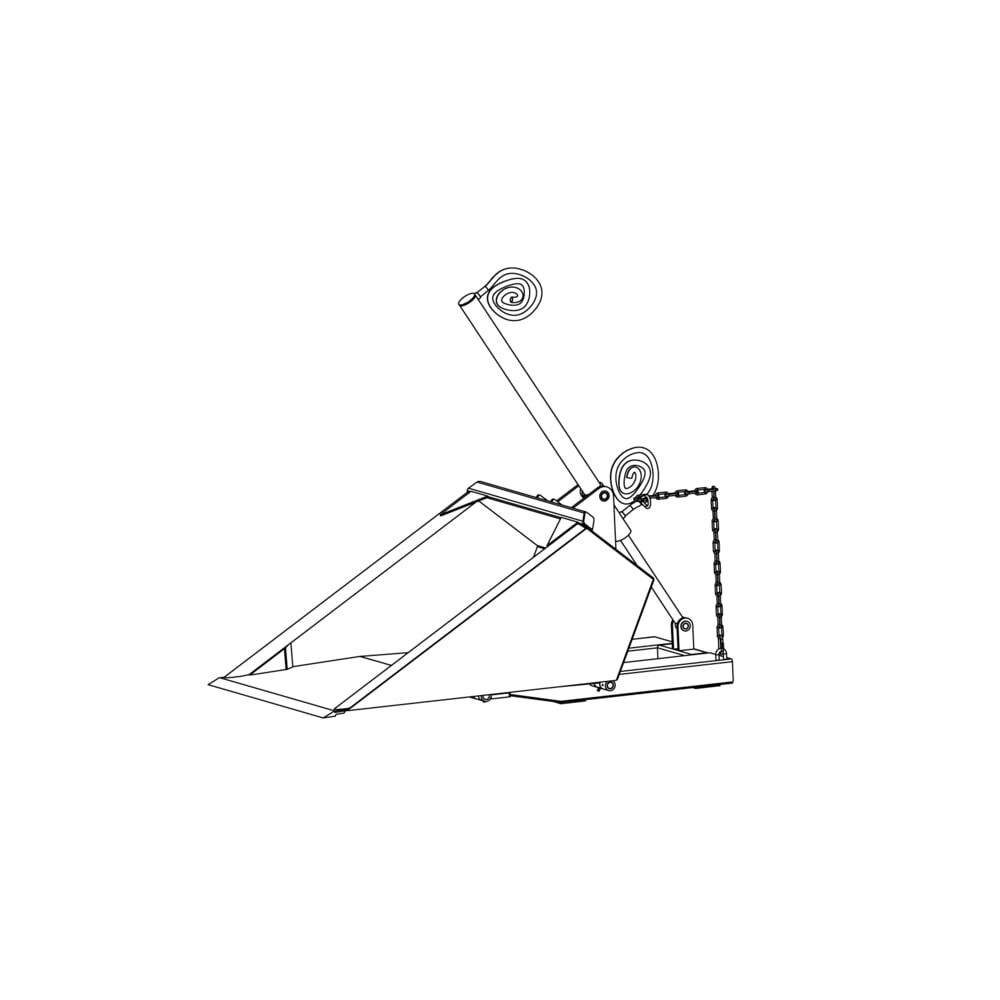 Productafbeelding nr. 6: Schepbak Eichinger® met hydraulisch kantelmechanisme, 1.000 kg, 500 liter, zuiver oranje