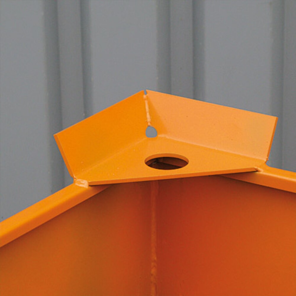 Productafbeelding nr. 5: Silocontainer Eichinger® met vorkkokers en hijsogen, centrale uitloop via hendel, 300 liter zuiver oranje