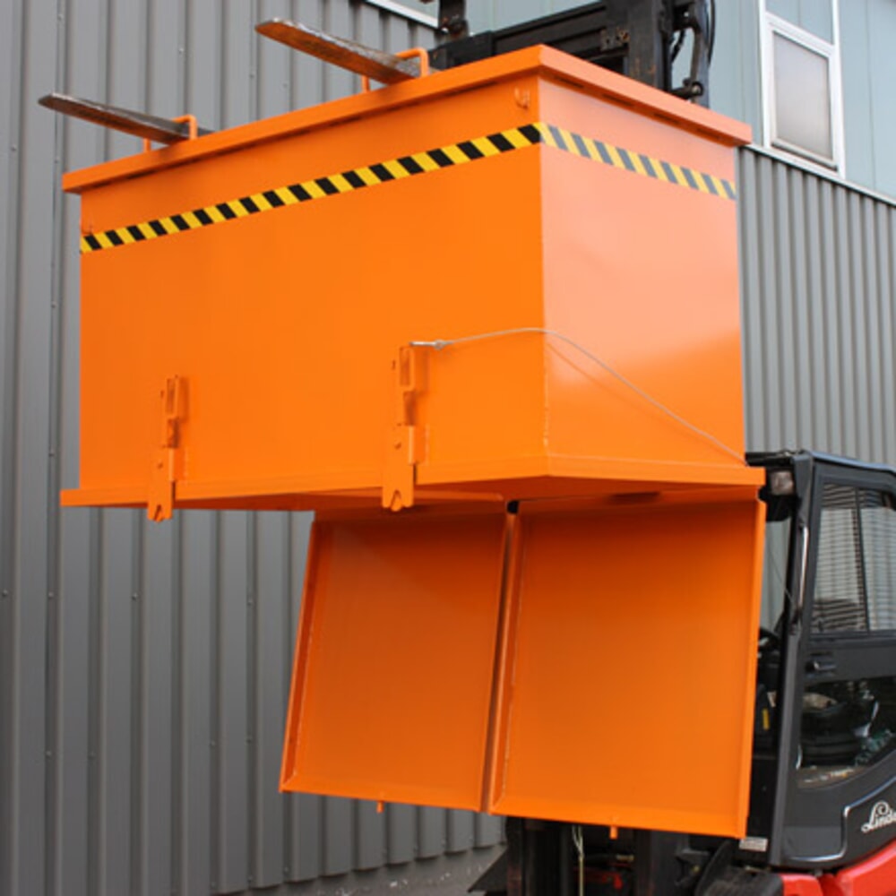 Productafbeelding nr. 5: Sorteersysteem bodemklepcontainer Eichinger®, 2x900 liter zuiver oranje