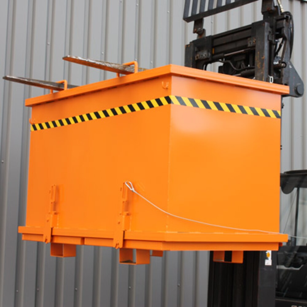 Productafbeelding nr. 6: Sorteersysteem bodemklepcontainer Eichinger®, 2x900 liter zuiver oranje