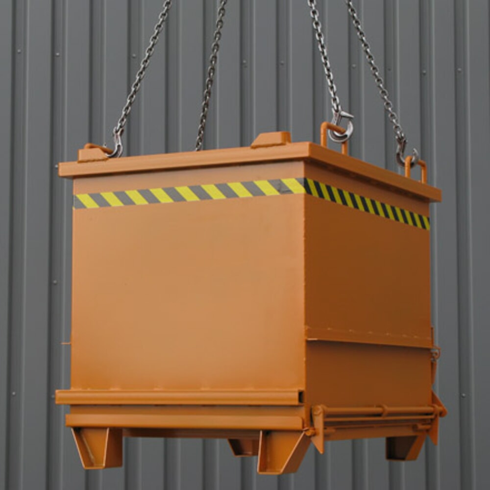 Productafbeelding nr. 4: Bouwstofcontainer Eichinger® met uitklapbare bodem, 1.000 kg, 300 liter zuiver oranje