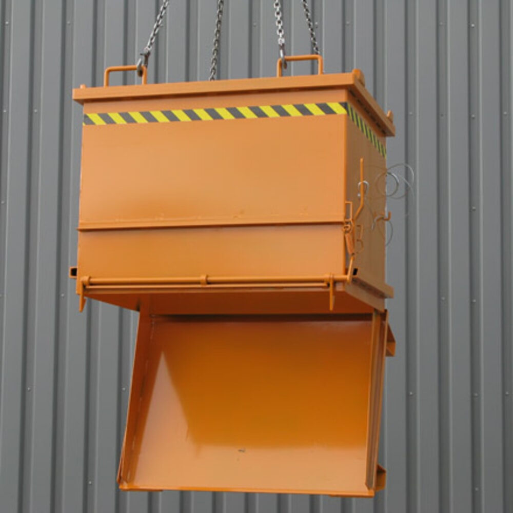 Productafbeelding nr. 5: Bouwstofcontainer Eichinger® met uitklapbare bodem, 1.000 kg, 300 liter zuiver oranje