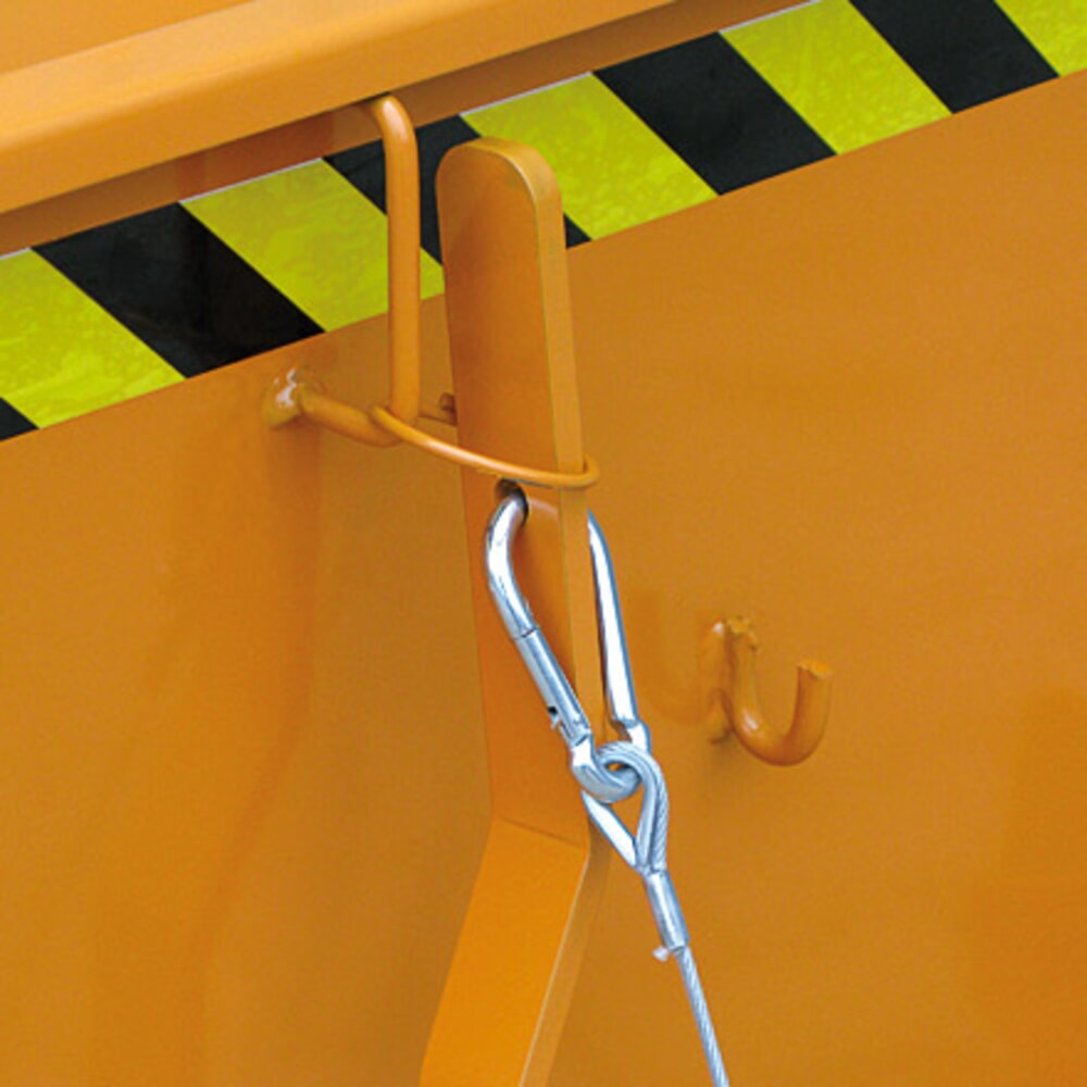 Productafbeelding nr. 3: Lage kiepcontainer Eichinger®, 1.000 kg, 400 liter, zuiver oranje