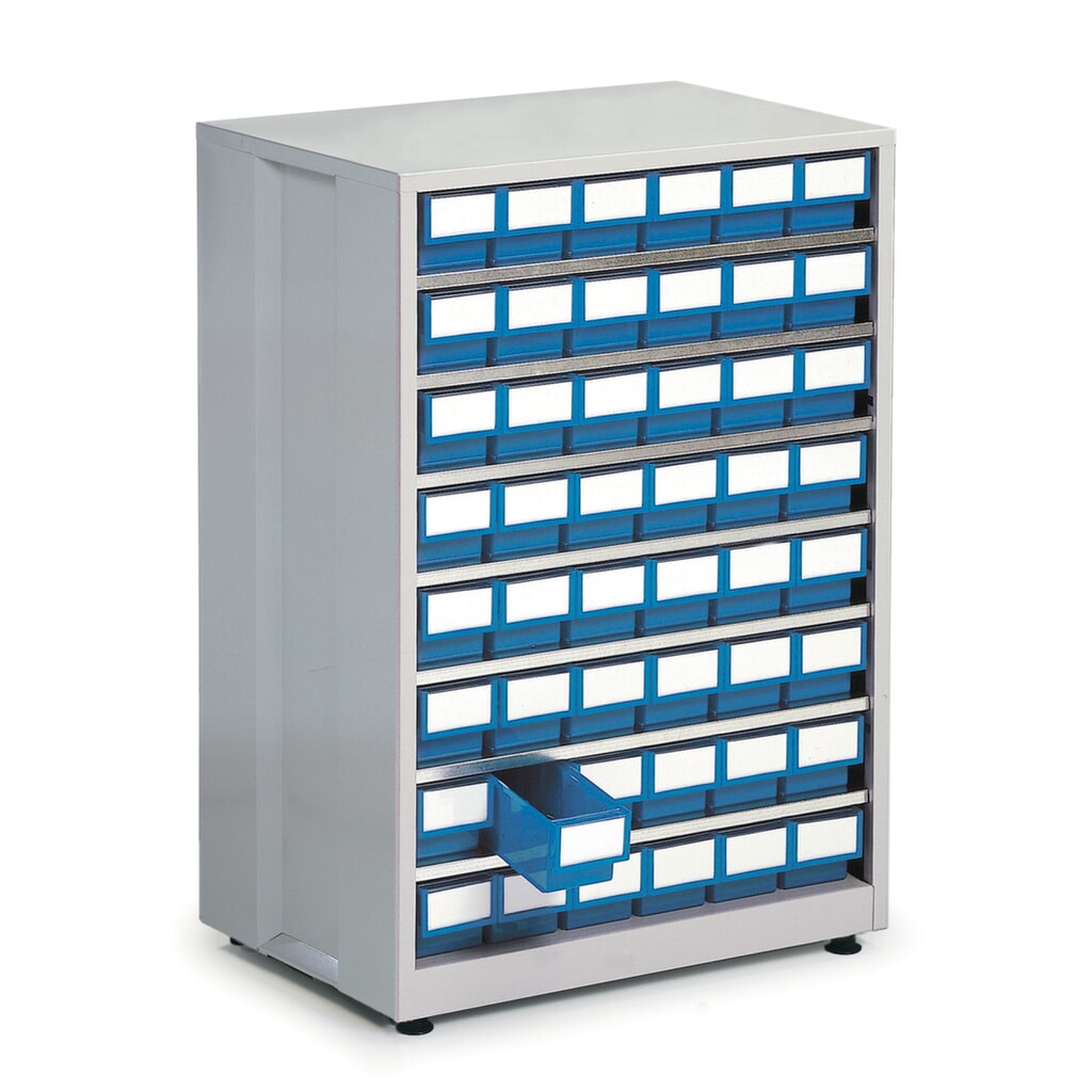 Ladekast, 48 laden, blauw Product afbeelding: Ladekast, 48 laden, blauw