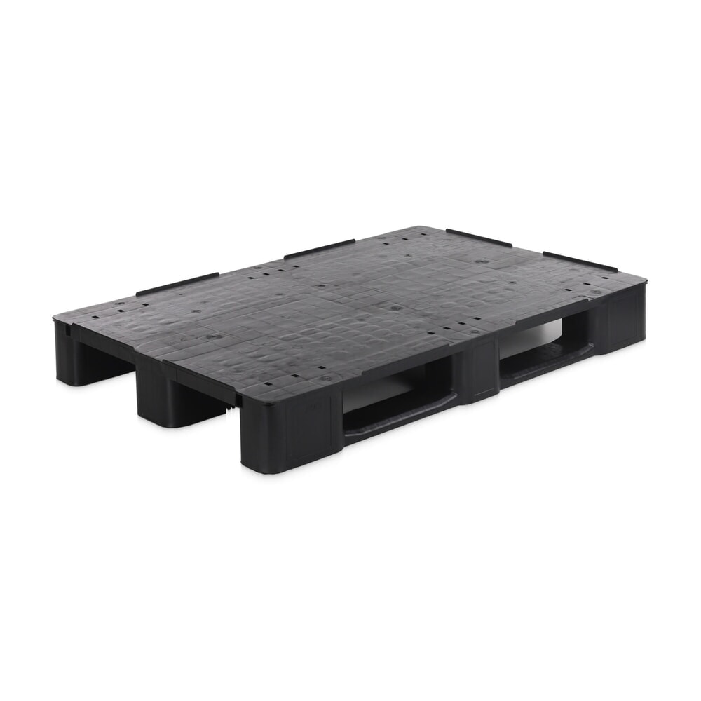Product afbeelding: Alpha EURO-kunststofpallet, HDPE-regeneraat, gesloten, 3 sleden, draagvermogen 6 t