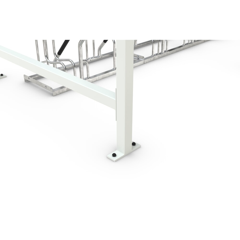 Productafbeelding nr. 7: wsm® fietsoverkapping Leipzig, plat dak met attiek, voor 8 fietsen