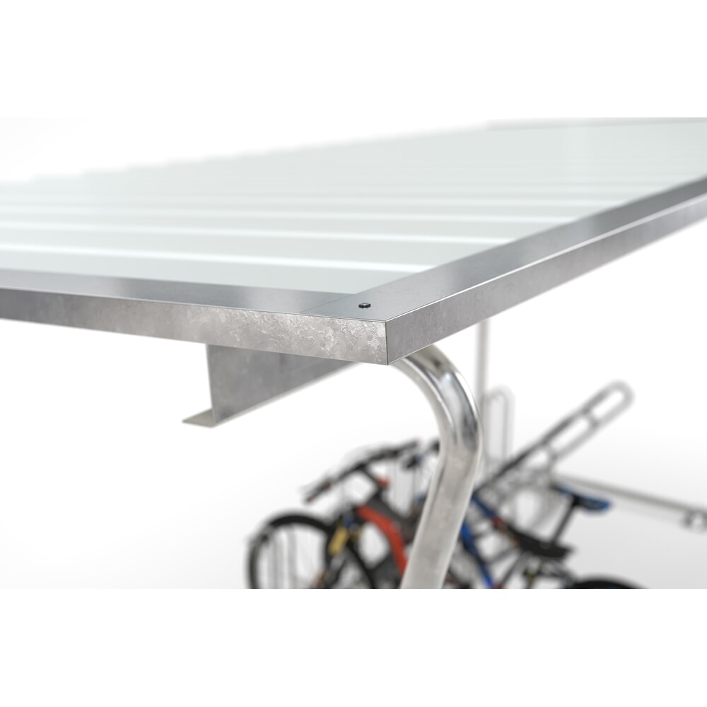 Productafbeelding nr. 5: wsm® fietsoverkapping Siegen, lessenaarsdak met trapeziumplaat, voor 8 fietsen