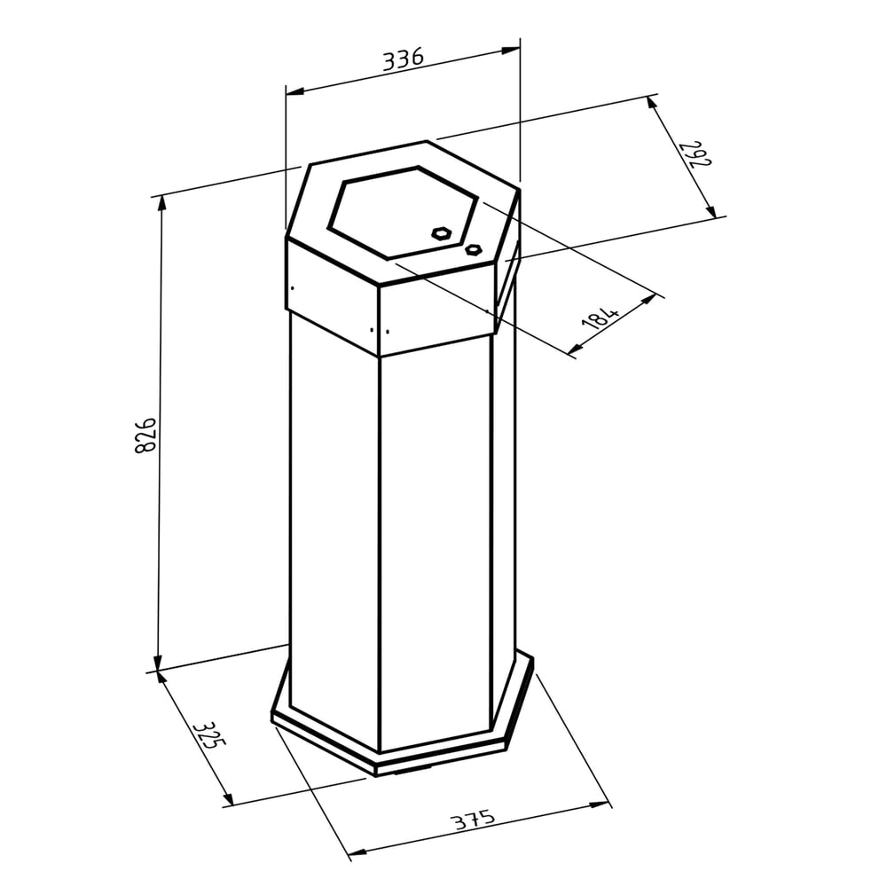 Productafbeelding nr. 2: Draaideurkast met 2 laden en 4 bakken, hxbxd 1.000 x 1.000 x 500 mm, grijs