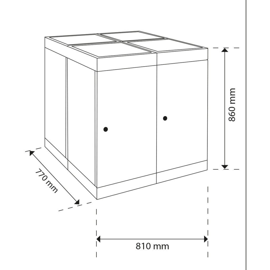 Productafbeelding nr. 3: Kringloopafvalbak stumpf®, 4x 30 liter, meerdere kleuren