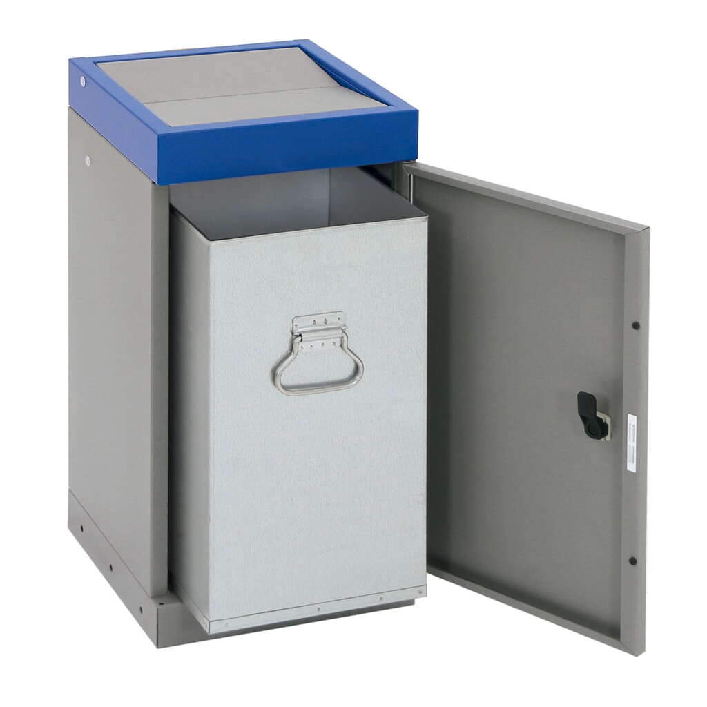 Kringloopafvalbak stumpf®, 1x 30 liter, deksel blauw Productafbeelding nr. 4: Kringloopafvalbak stumpf®, 1x 30 liter, deksel blauw