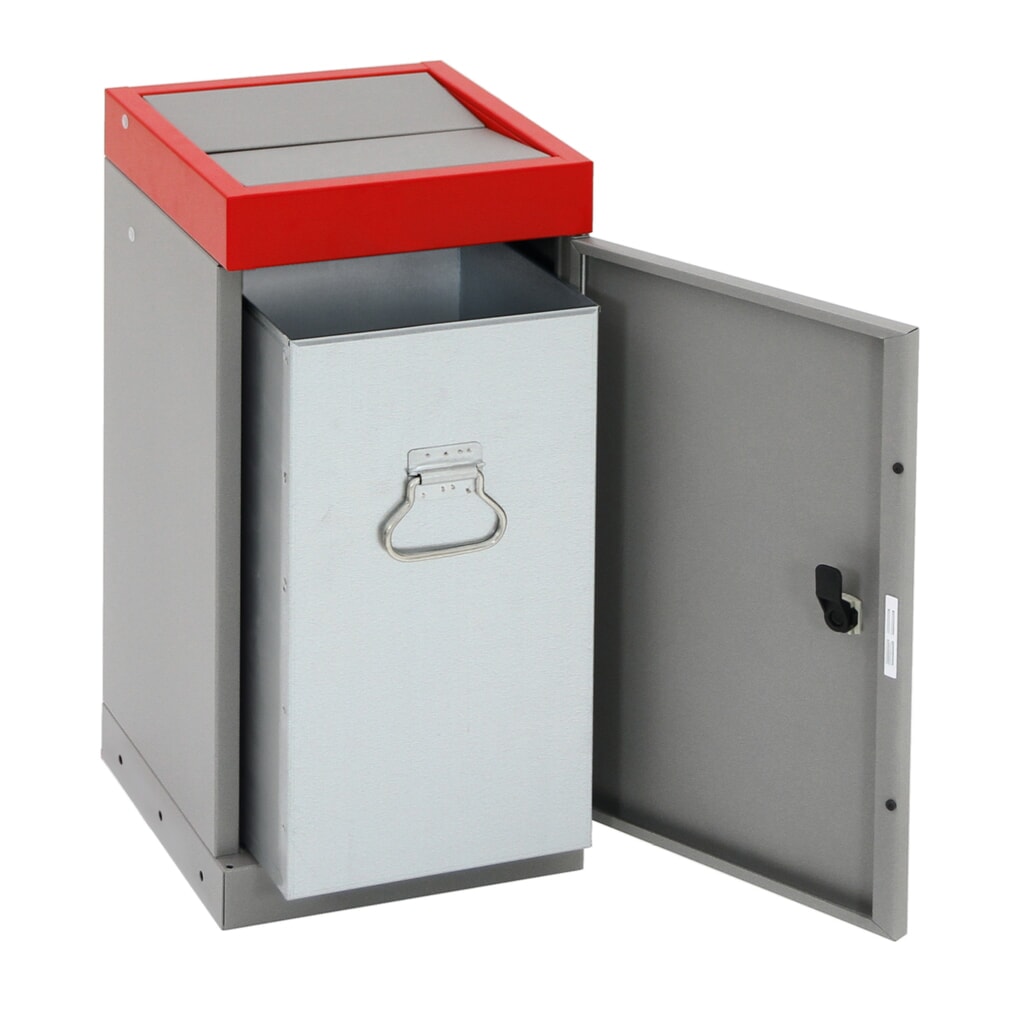 Kringloopafvalbak stumpf®, 1x 70 liter, deksel rood Productafbeelding nr. 4: Kringloopafvalbak stumpf®, 1x 70 liter, deksel rood