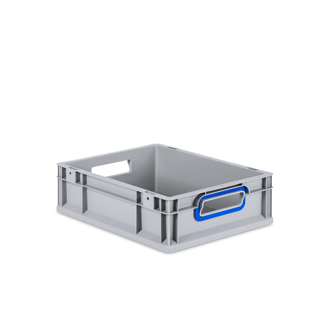 Product afbeelding: Allit Eurobox, met blauwe handgrepen, hxbxd 120 x 400 x 300 mm, 11 liter