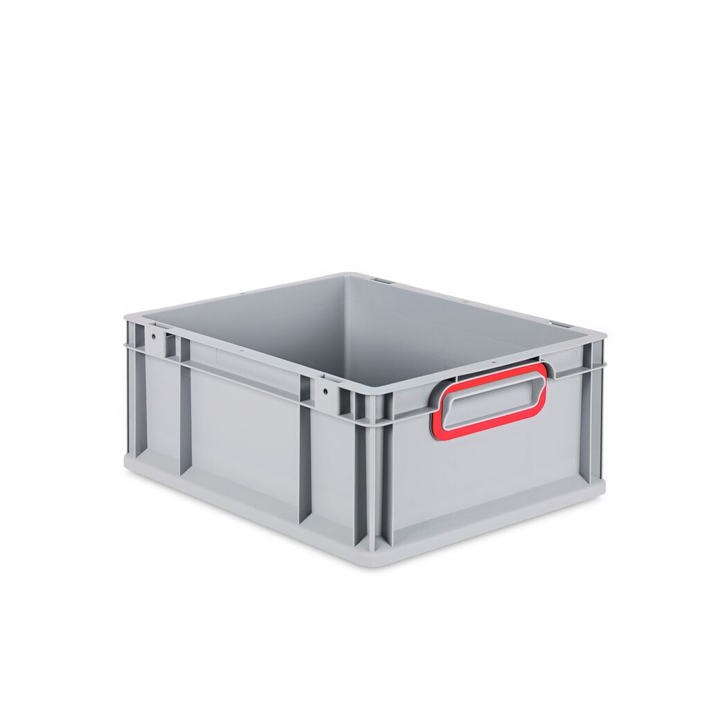 Allit Eurobox, met rode verzonken handgrepen, hxbxd 170 x 400 x 300 mm, 16 liter Product afbeelding: Allit Eurobox, met rode verzonken handgrepen, hxbxd 170 x 400 x 300 mm, 16 liter
