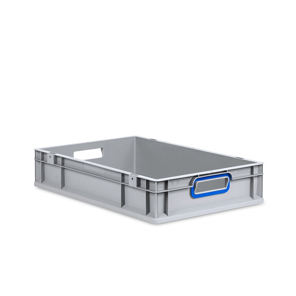 Product afbeelding: Allit Eurobox, met blauwe handgrepen, hxbxd 120 x 600 x 400 mm, 23 liter