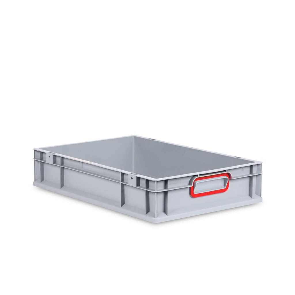 Product afbeelding: Allit Eurobox, met rode verzonken handgrepen, hxbxd 120 x 600 x 400 mm, 23 liter