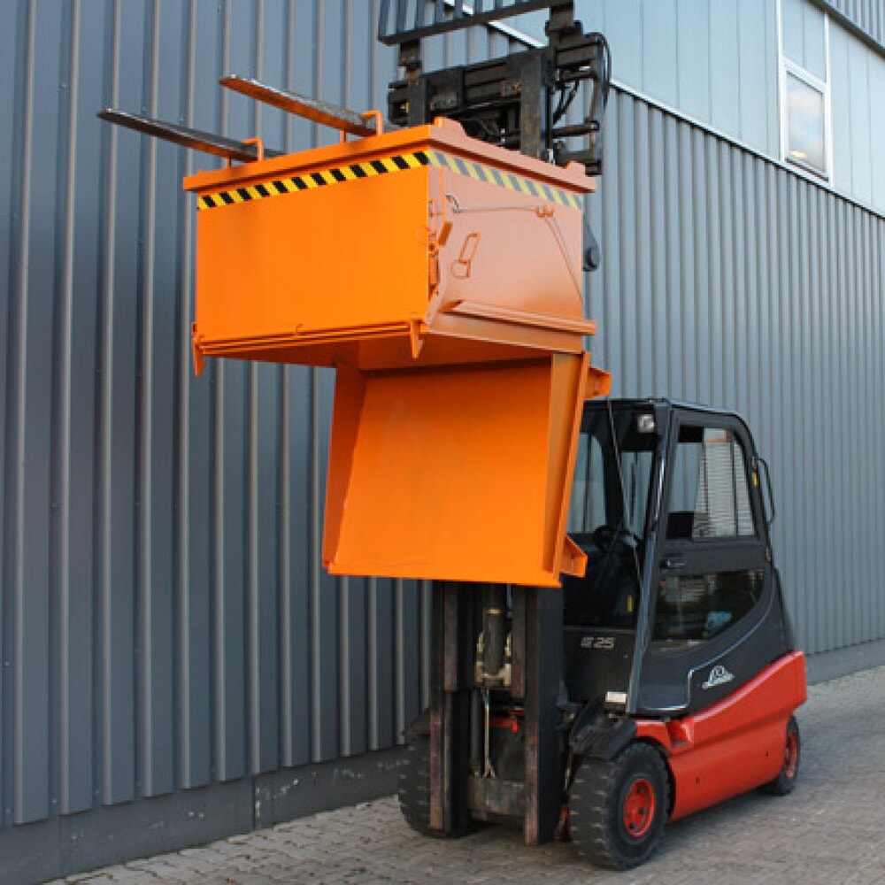 Productafbeelding nr. 2: Bodemklepcontainer met trekkabel, volume 1 m³, gentiaanblauw