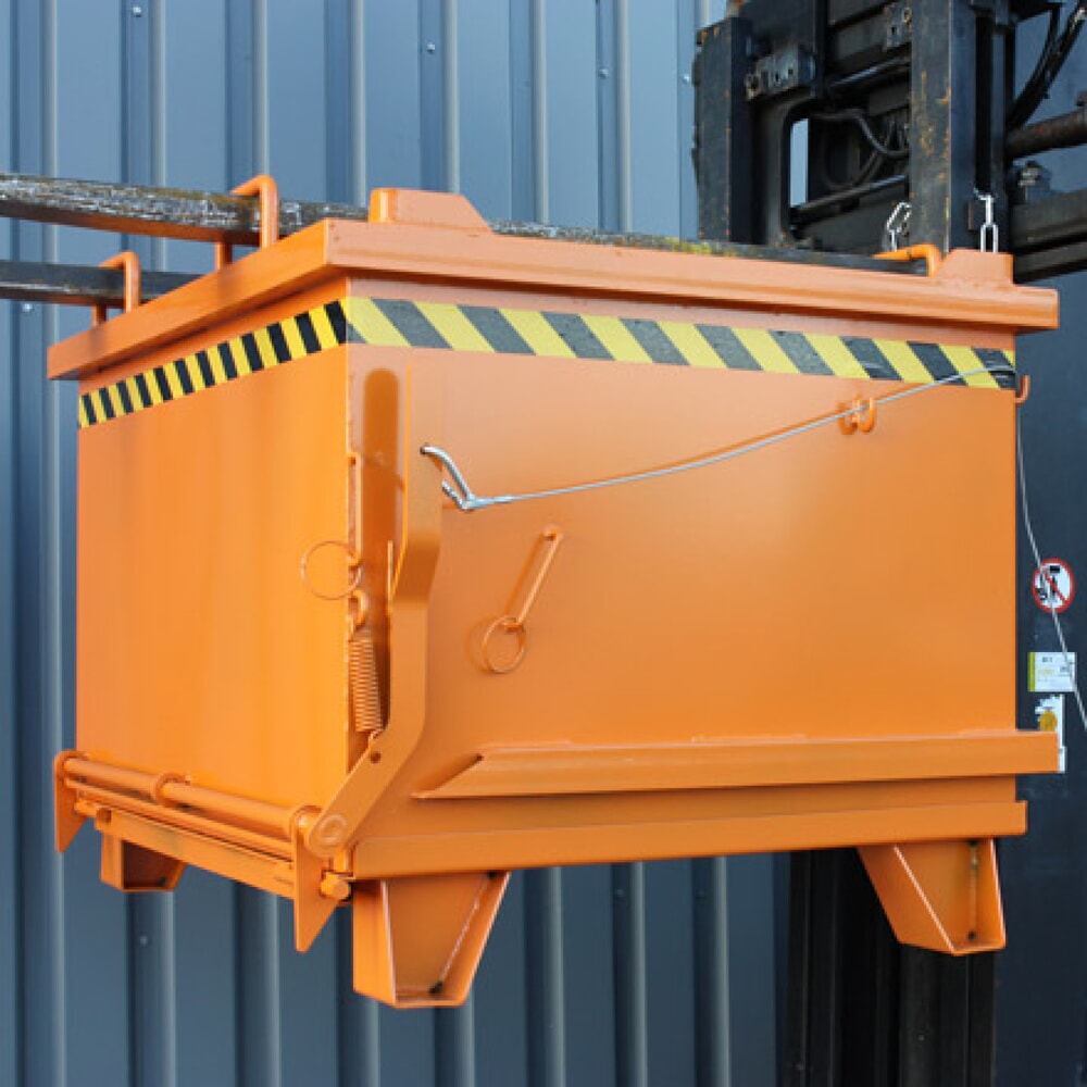 Productafbeelding nr. 5: Bodemklepcontainer met trekkabel, volume 1 m³, gentiaanblauw