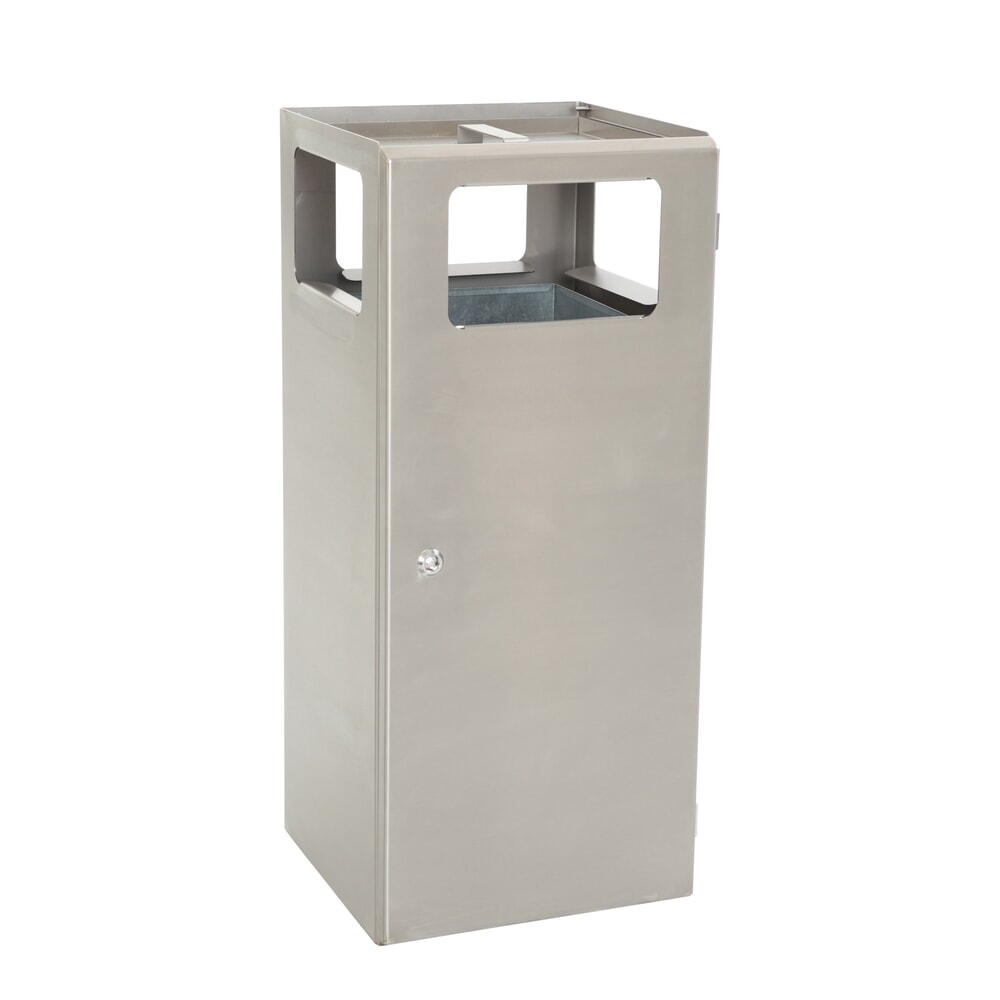 Productafbeelding nr. 1: As-/afvalbakcombinatie Pyramide, vierkant, roestvrijstalen bak, 70 liter