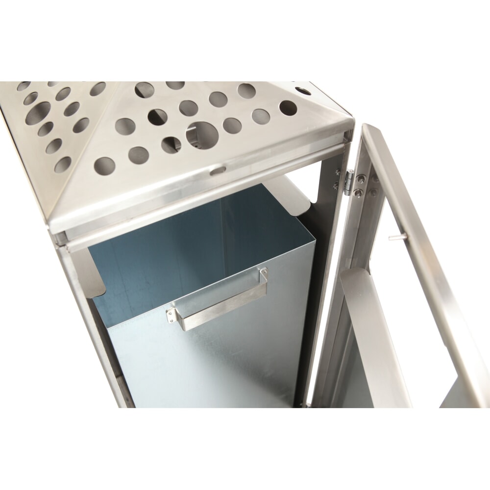 Productafbeelding nr. 8: As-/afvalbakcombinatie Pyramide, vierkant, roestvrijstalen bak, 70 liter