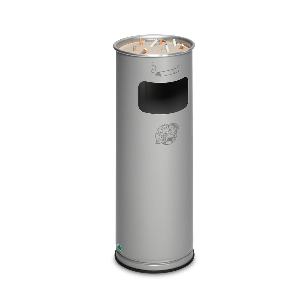 Product afbeelding: As-/afvalbakcombinatie VAR®, staand model, 16,7 liter, zilver