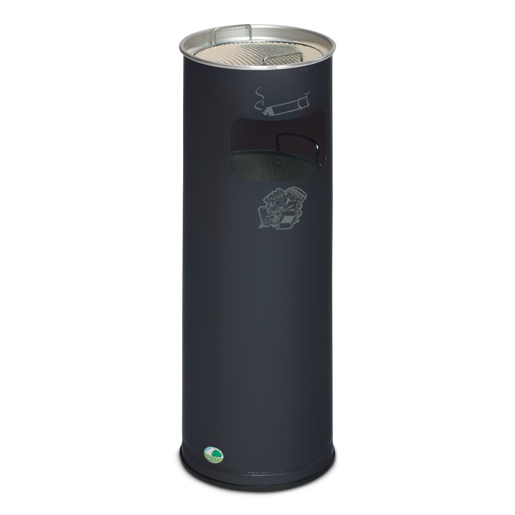 Product afbeelding: As-/afvalbakcombinatie VAR®, staand model, 16,7 liter, zwartgrijs