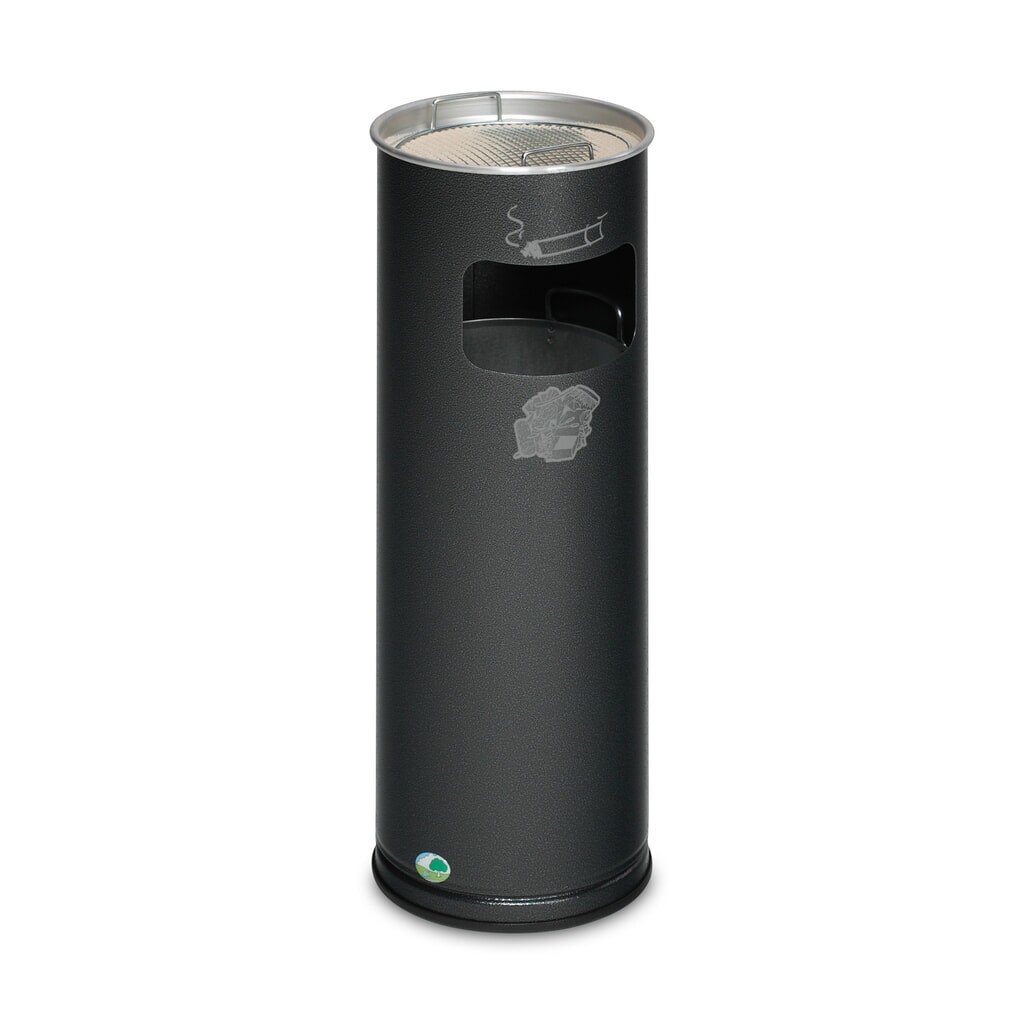 As-/afvalbakcombinatie VAR®, staand model, 16,7 liter, antiek zilver Product afbeelding: As-/afvalbakcombinatie VAR®, staand model, 16,7 liter, antiek zilver