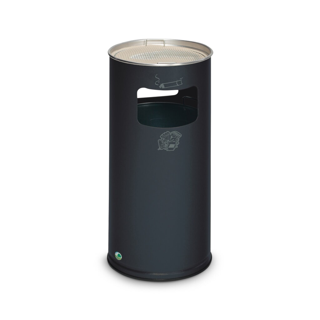 Product afbeelding: As-/afvalbakcombinatie VAR®, staand model, 37,4 liter, zwartgrijs