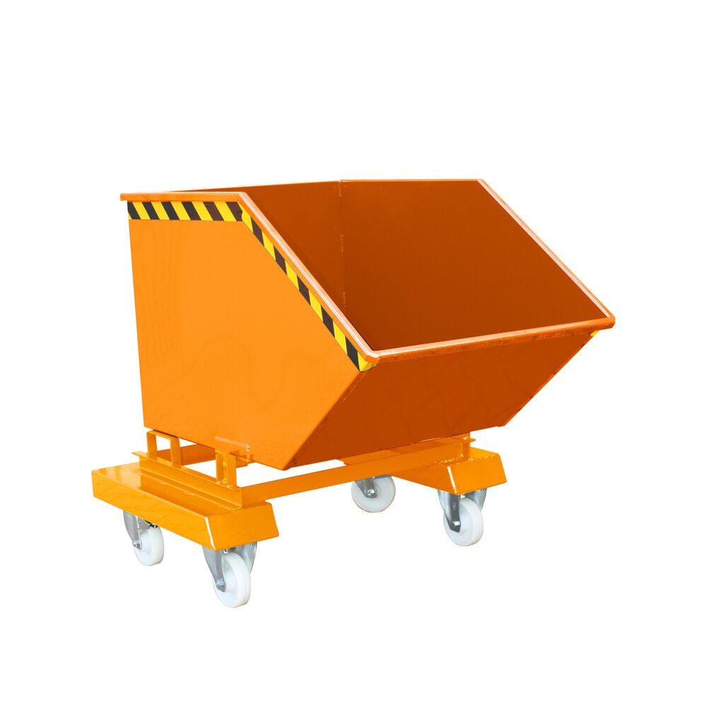 Product afbeelding: Bakwagen Eichinger® met wielen en vorkkokers, 300 kg, 200 liter, zuiver oranje
