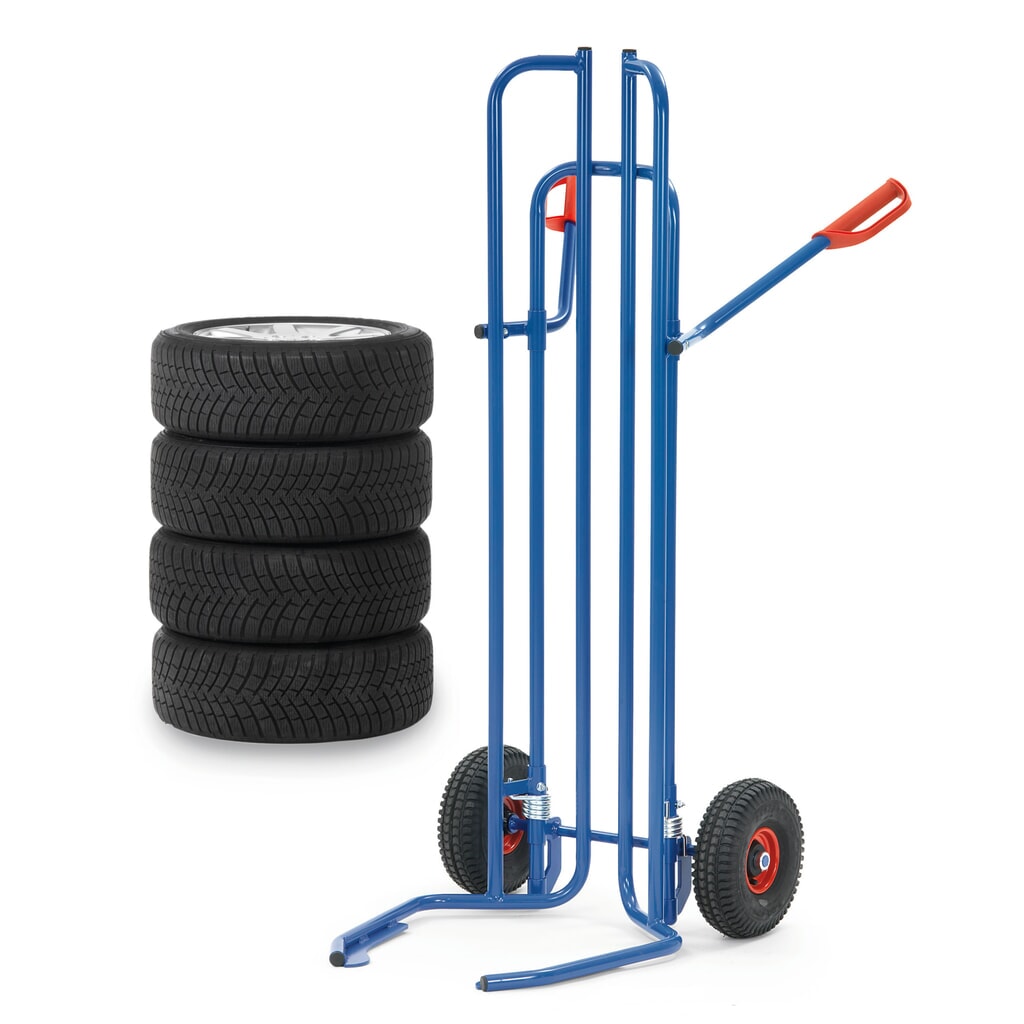 Productafbeelding nr. 3: Bandensteekwagen fetra® van staal, draagvermogen 200 kg, voor 8 banden, luchtbanden