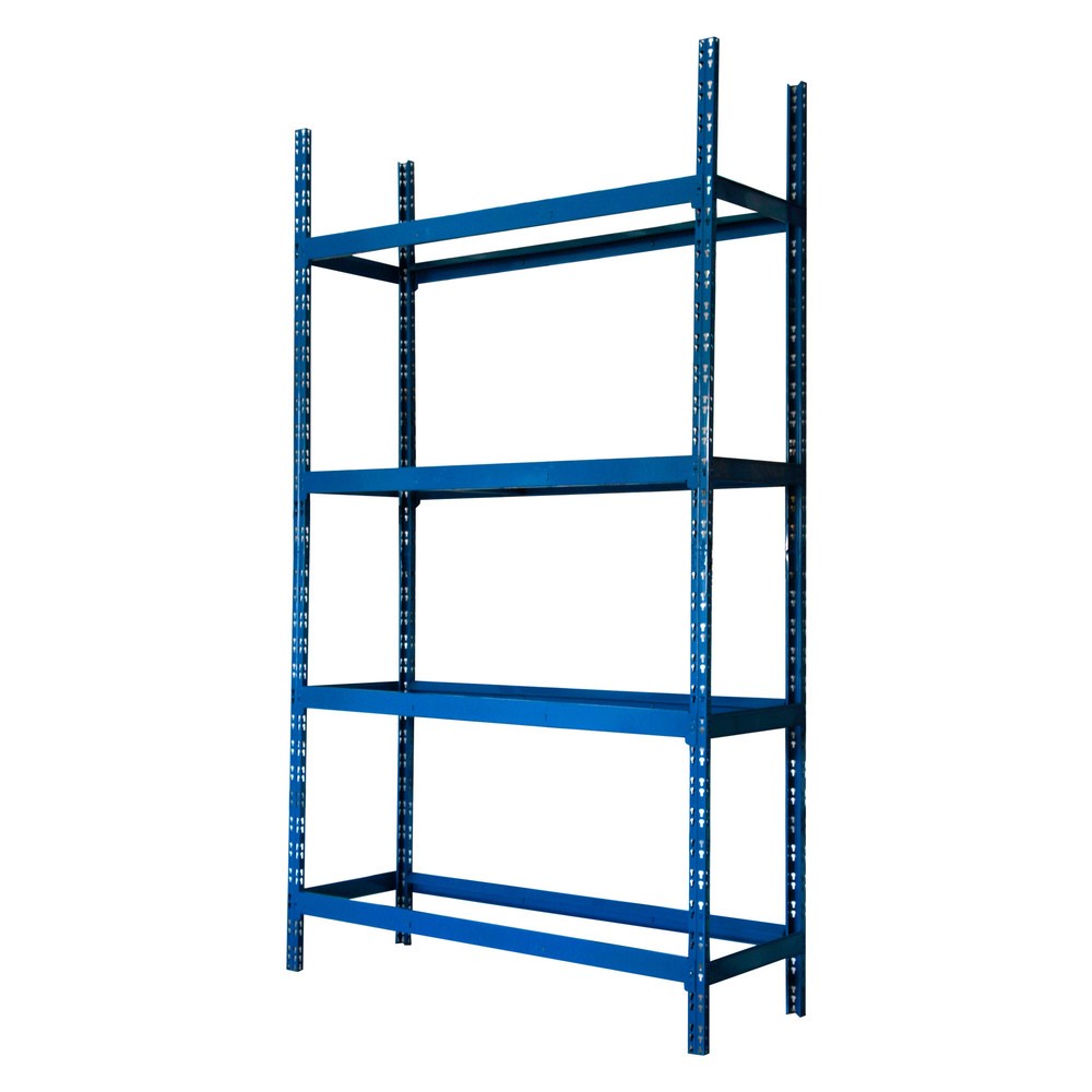 Product afbeelding: Bandenrek, basiselement, blauw, hxbxd 2.000 x 1.500 x 500 mm, 4 etages voor 16 banden