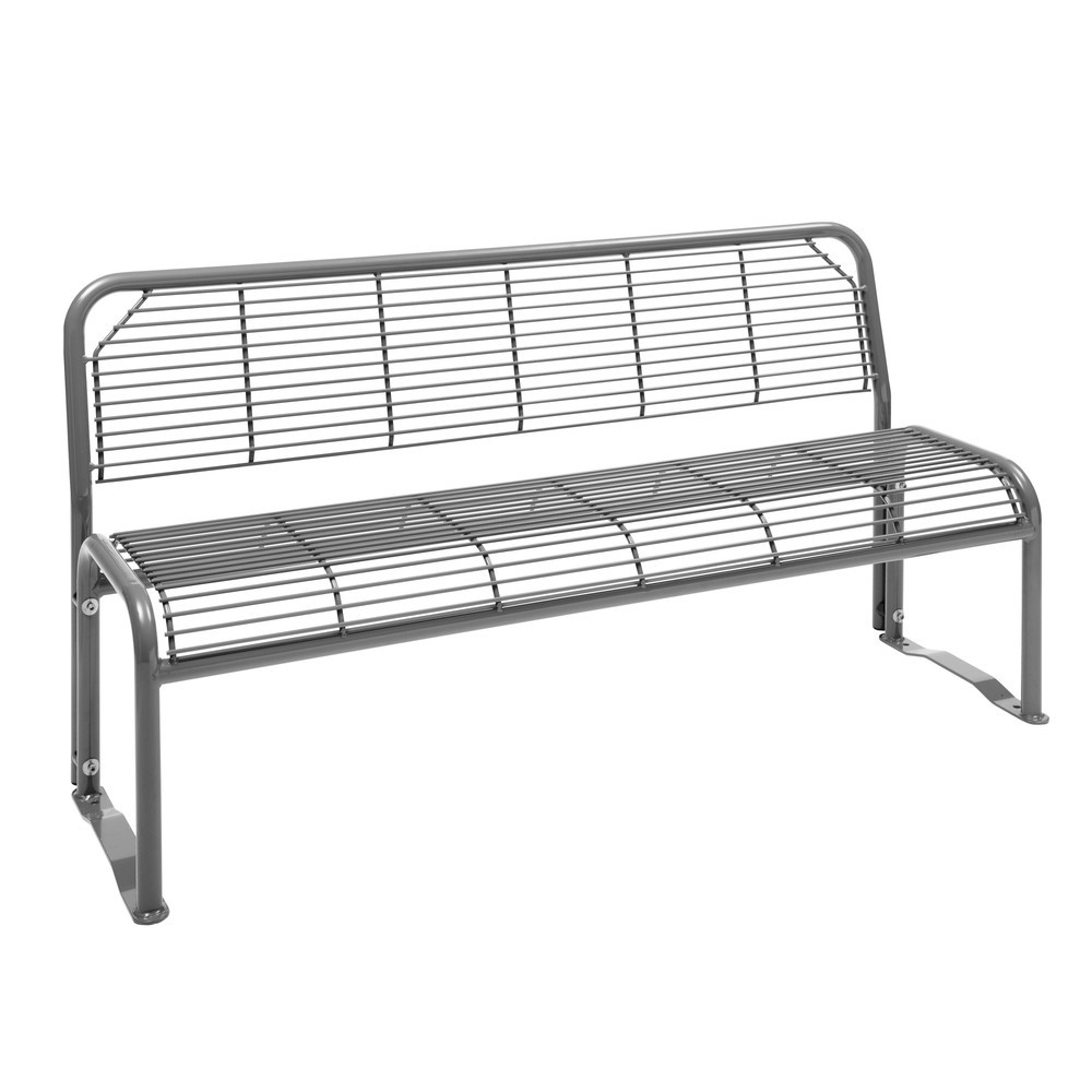 Product afbeelding: Bank van draadgaas Apollo, met rugleuning, robijnrood