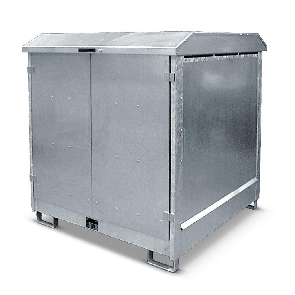 Depot voor gevaarlijke stoffen Bauer® GD-N, incl. lekbak voor 4x 200 l, hxbxd 1.550 x 1.440 x 1.500 mm Product afbeelding: Depot voor gevaarlijke stoffen Bauer® GD-N, incl. lekbak voor 4x 200 l, hxbxd 1.550 x 1.440 x 1.500 mm