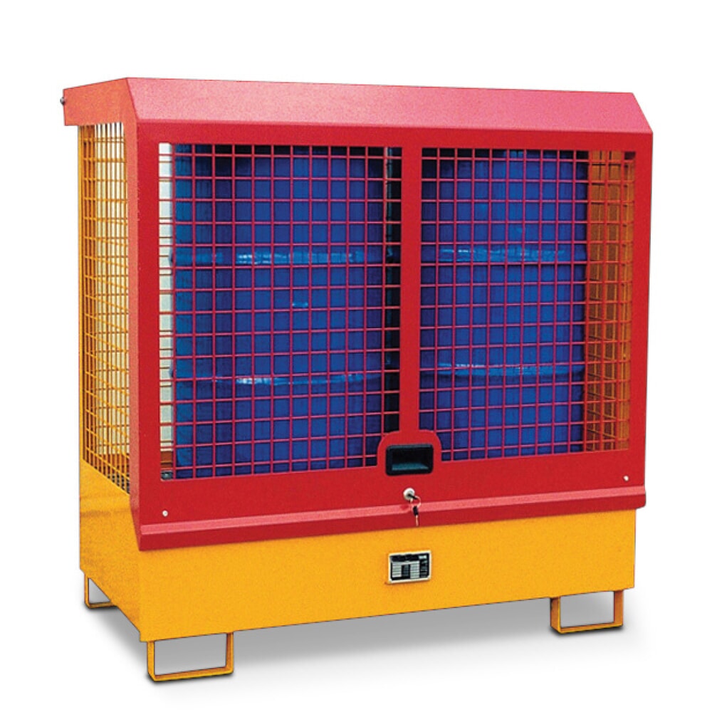 Product afbeelding: Bauer® Depot voor gevaarlijke stoffen voor binnen, kap en wanden van roosters, gelakt, geeloranje