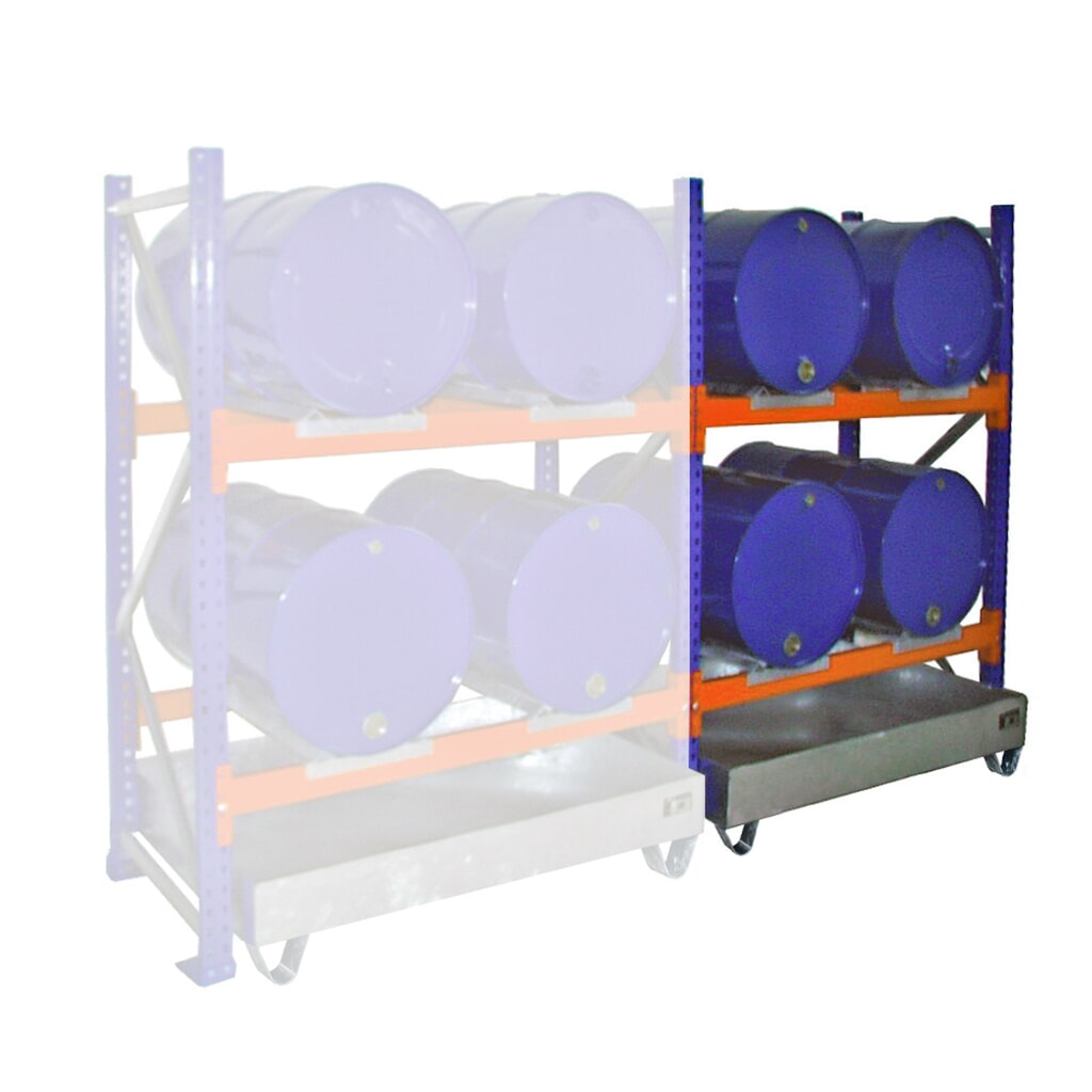 Product afbeelding: Vatenrek Bauer® incl. lekbak, AE, 2 niveaus, zonder rooster, 4x 200 l liggend
