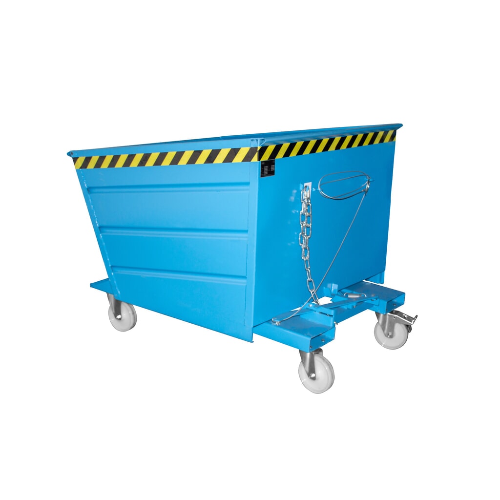 Bauer® Kantelbak compact, gelakt, volume 1 m³, RAL 5012 lichtblauw Product afbeelding: Bauer® Kantelbak compact, gelakt, volume 1 m³, RAL 5012 lichtblauw