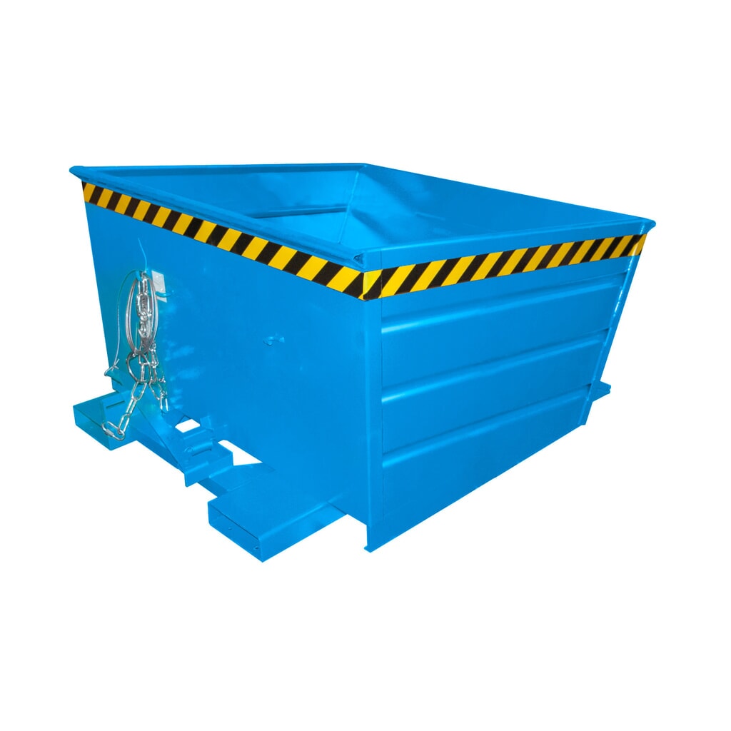 Bauer® Kantelbak compact, gelakt, volume 0,8 m³, RAL 5012 lichtblauw Product afbeelding: Bauer® Kantelbak compact, gelakt, volume 0,8 m³, RAL 5012 lichtblauw