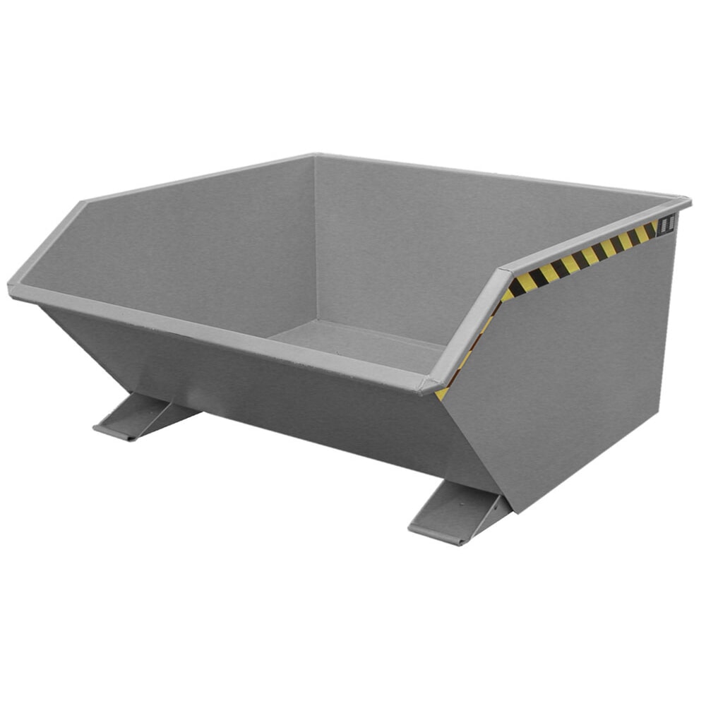 Product afbeelding: Bauer® Kantelbak, lage bouwhoogte, gelakt, volume 0,75 m³, RAL 7005 muisgrijs