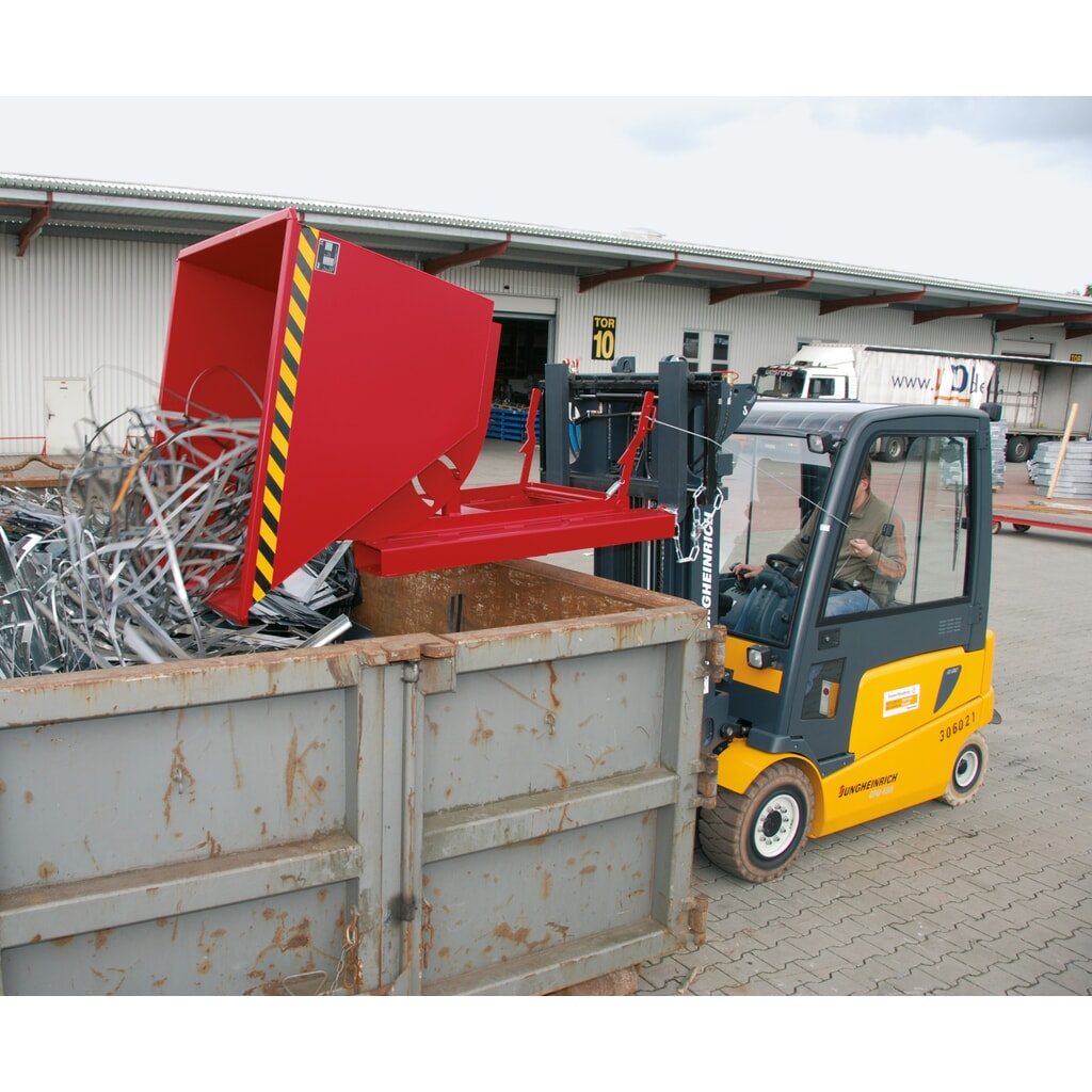 Productafbeelding nr. 3: Bauer® Kantelbak met afrolmechanisme, cap. 1.000 kg, gelakt, volume 0,5 m³, RAL 5012 lichtblauw