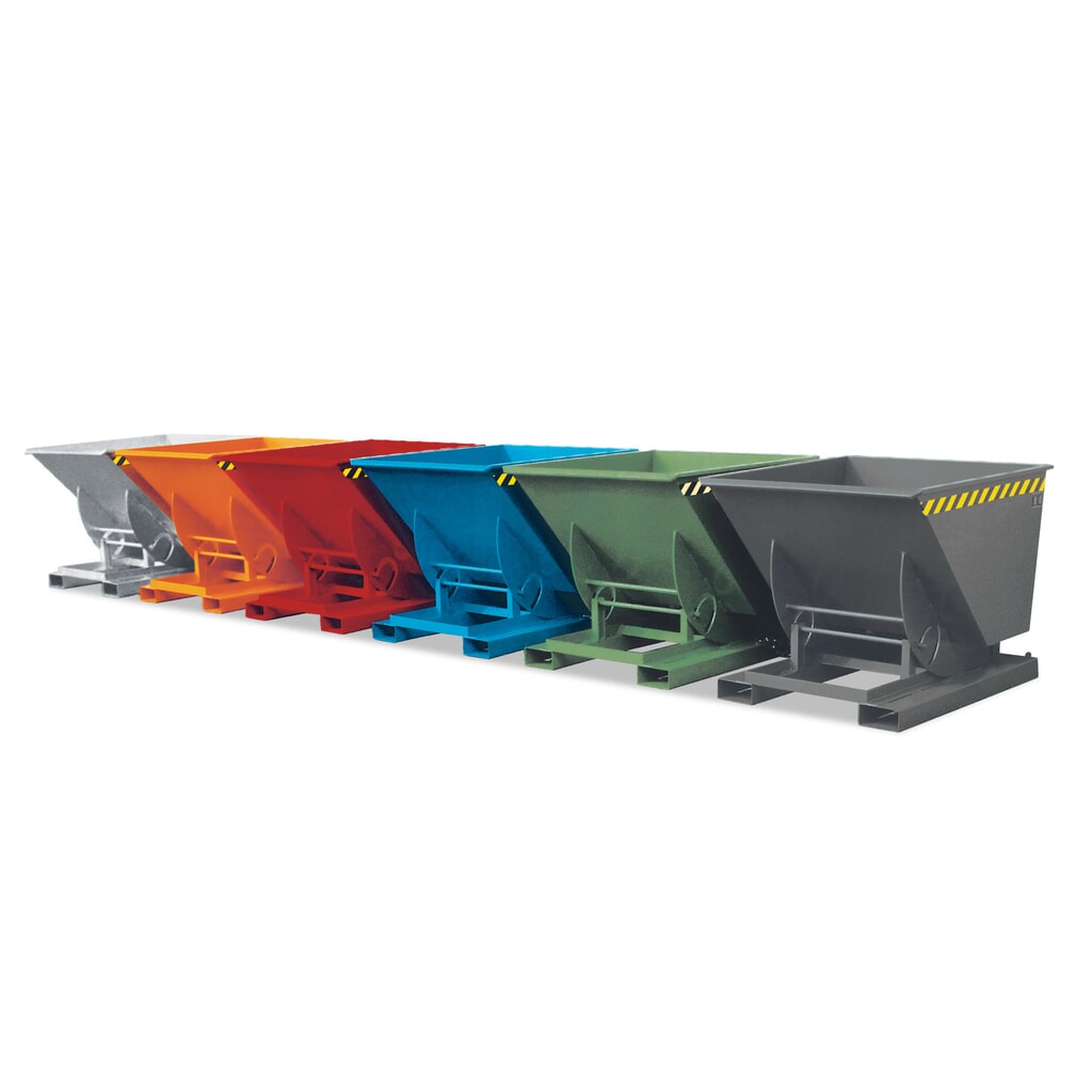 Bauer® kantelbak met afrolmechanisme, draagvermogen 1.000 kg, verzinkt, volume 1,5 m³ Product afbeelding: Bauer® kantelbak met afrolmechanisme, draagvermogen 1.000 kg, verzinkt, volume 1,5 m³